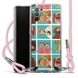 New Carry Case Transparent Stoff rosa/silber