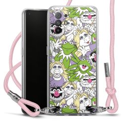 New Carry Case Transparent Stoff rosa/silber