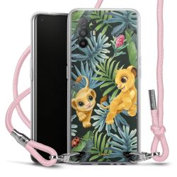 New Carry Case Transparent Stoff rosa/silber