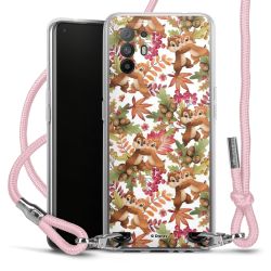 New Carry Case Transparent Stoff rosa/silber