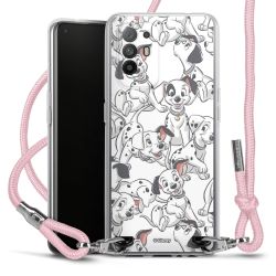 New Carry Case Transparent Stoff rosa/silber