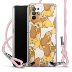 New Carry Case Transparent Stoff rosa/silber