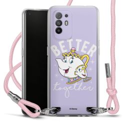 New Carry Case Transparent Stoff rosa/silber