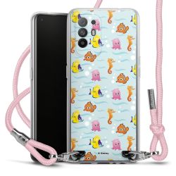 New Carry Case Transparent Stoff rosa/silber