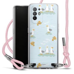 New Carry Case Transparent Stoff rosa/silber