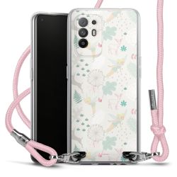 New Carry Case Transparent Stoff rosa/silber