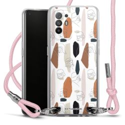 New Carry Case Transparent Stoff rosa/silber