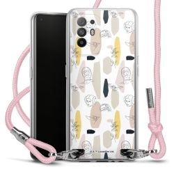 New Carry Case Transparent Stoff rosa/silber