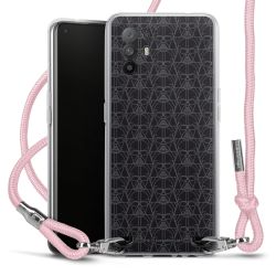 New Carry Case Transparent Stoff rosa/silber