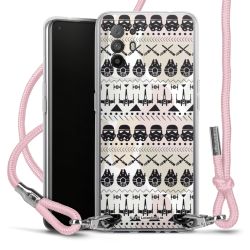 New Carry Case Transparent Stoff rosa/silber