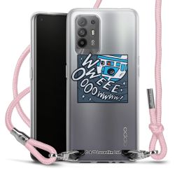 New Carry Case Transparent Stoff rosa/silber