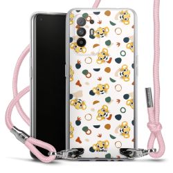 New Carry Case Transparent Stoff rosa/silber