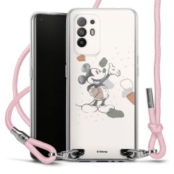 New Carry Case Transparent Stoff rosa/silber