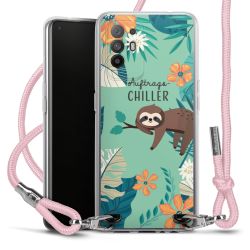 New Carry Case Transparent Stoff rosa/silber