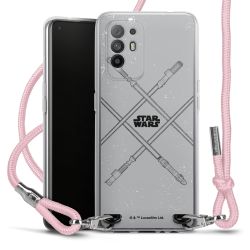 New Carry Case Transparent Stoff rosa/silber