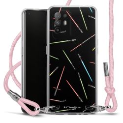 New Carry Case Transparent Stoff rosa/silber