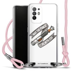 New Carry Case Transparent Stoff rosa/silber