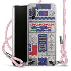 New Carry Case Transparent Stoff rosa/silber