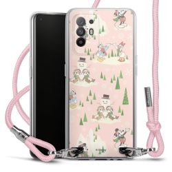 New Carry Case Transparent Stoff rosa/silber