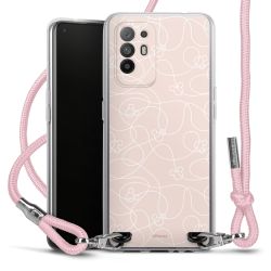 New Carry Case Transparent Stoff rosa/silber