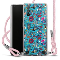 New Carry Case Transparent Stoff rosa/silber