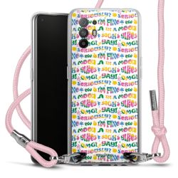 New Carry Case Transparent Stoff rosa/silber