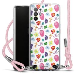 New Carry Case Transparent Stoff rosa/silber