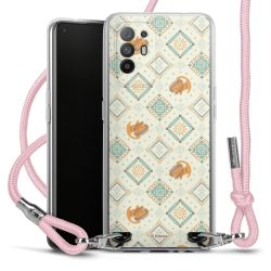 New Carry Case Transparent Stoff rosa/silber