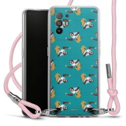 New Carry Case Transparent Stoff rosa/silber