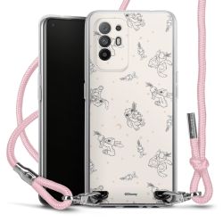 New Carry Case Transparent Stoff rosa/silber