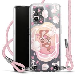 New Carry Case Transparent Stoff rosa/silber