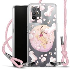 New Carry Case Transparent Stoff rosa/silber