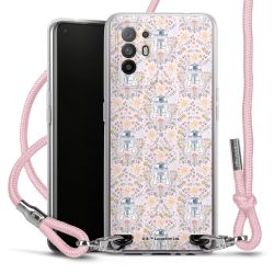 New Carry Case Transparent Stoff rosa/silber