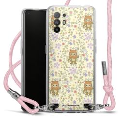 New Carry Case Transparent Stoff rosa/silber