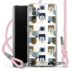 New Carry Case Transparent Stoff rosa/silber