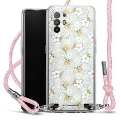 New Carry Case Transparent Stoff rosa/silber