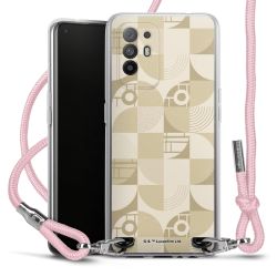 New Carry Case Transparent Stoff rosa/silber