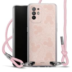 New Carry Case Transparent Stoff rosa/silber