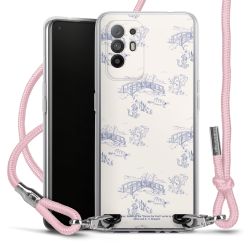 New Carry Case Transparent Stoff rosa/silber