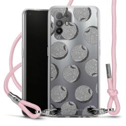 New Carry Case Transparent Stoff rosa/silber