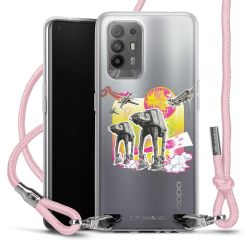 New Carry Case Transparent Stoff rosa/silber