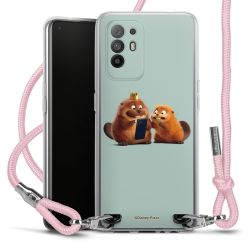 New Carry Case Transparent Stoff rosa/silber