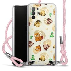 New Carry Case Transparent Stoff rosa/silber