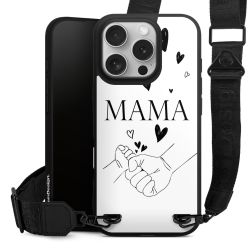 Muttertag Line Art Hände Schwarz Weiß