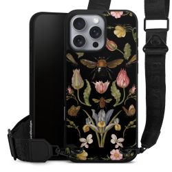 Fleurs Sauvages et Abeilles Fond Noir