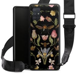 Fleurs Sauvages et Abeilles Fond Noir