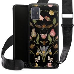 Fleurs Sauvages et Abeilles Fond Noir