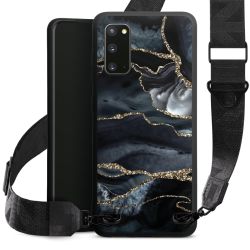 Donker marmer goud Glitterlook