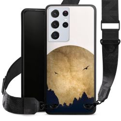 Deux oiseaux et la lune