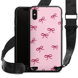 Schleifen Muster Rot Pink